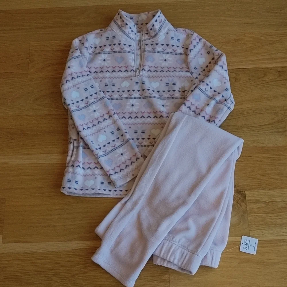 NWT Girl's The Children's Place Fleece Fair Isle Set
